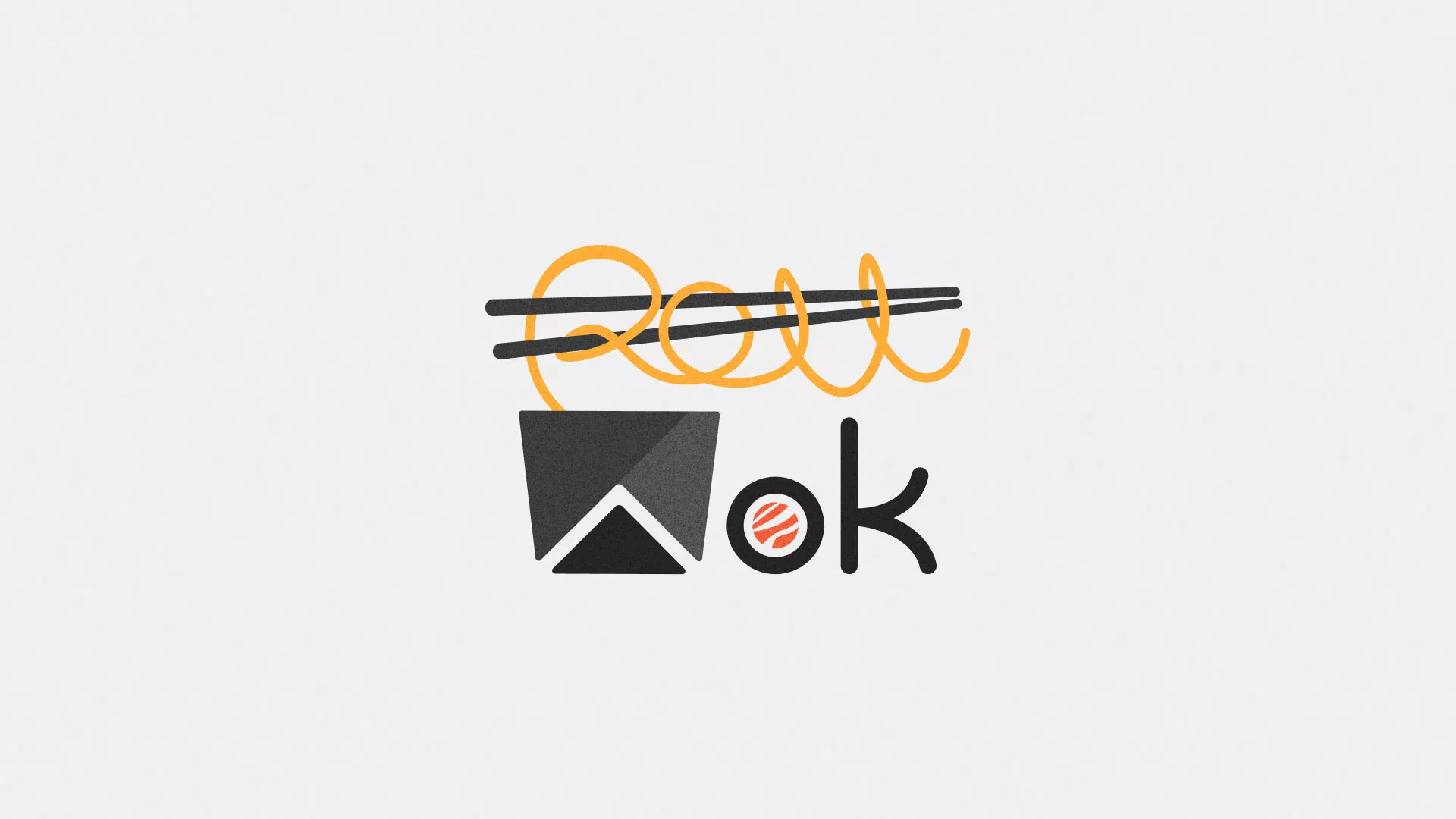 Разработка логотипа суши-бара «Roll Wok Club» в Туринске